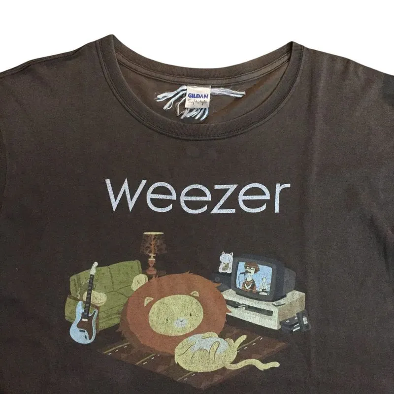 Vintage 2010s Faded Weezer Rock Band Tees photo 1