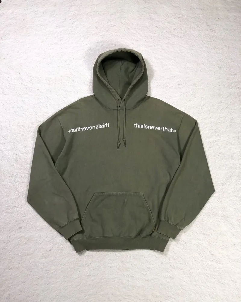 Thisisneverthat T-Logo Olive Green Hoodie photo 1