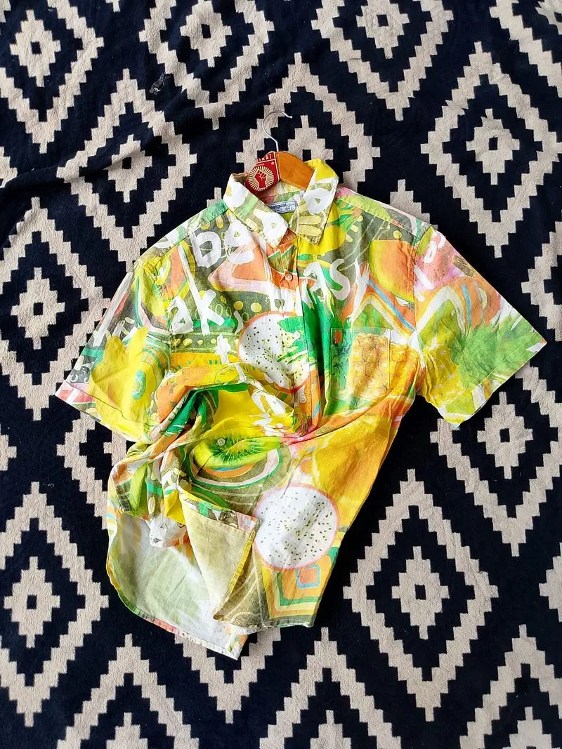 Kemeja Vintage Art Summer Beachwear Modern Hawaiian Shirt photo 1
