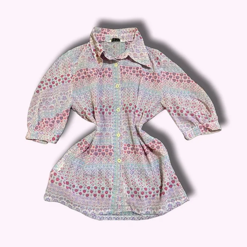Japanese brand Coquette Futurist Blouse Wanita purple pink photo 1