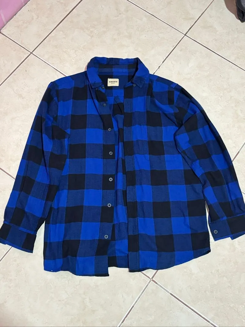 Flanel Erigo warna biru photo 1