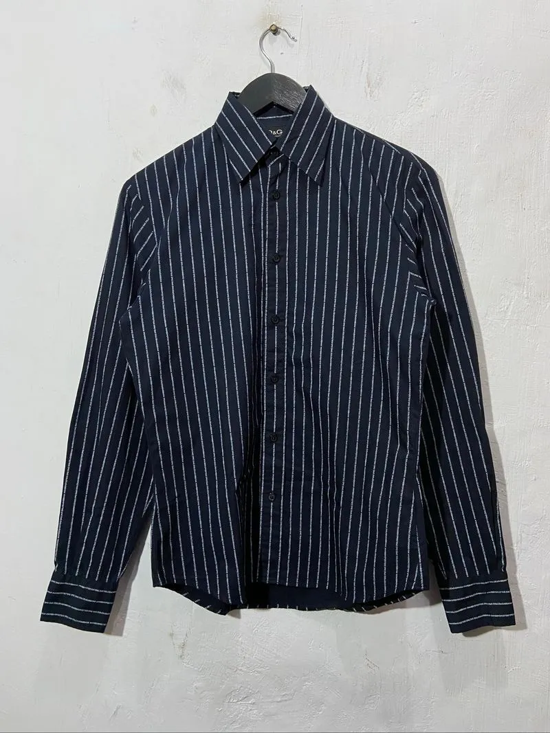 Dolce Gabbana Monogram Shirt Navy Unisex  photo 1