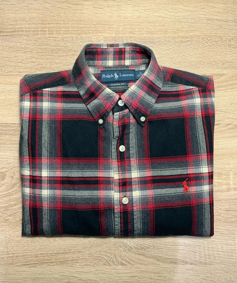 Polo Ralph Lauren Casual Formal shirt Pria burgundy photo 1