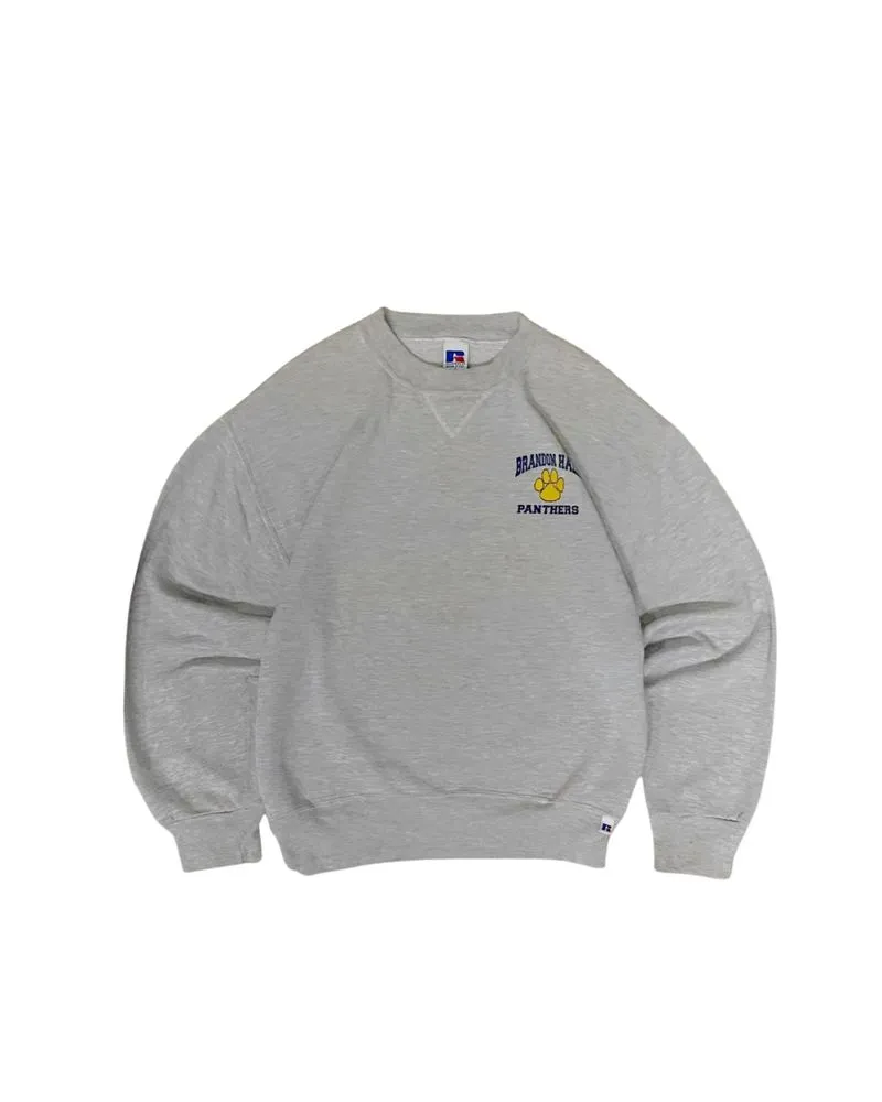 2000s Vtg Russell Athletic Branden Hall Light Grey Sweatshir photo 1