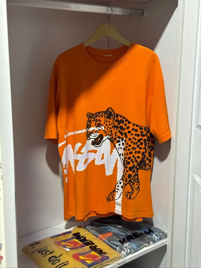 Kaos Brand Stussy Big Logo Leopard photo 1