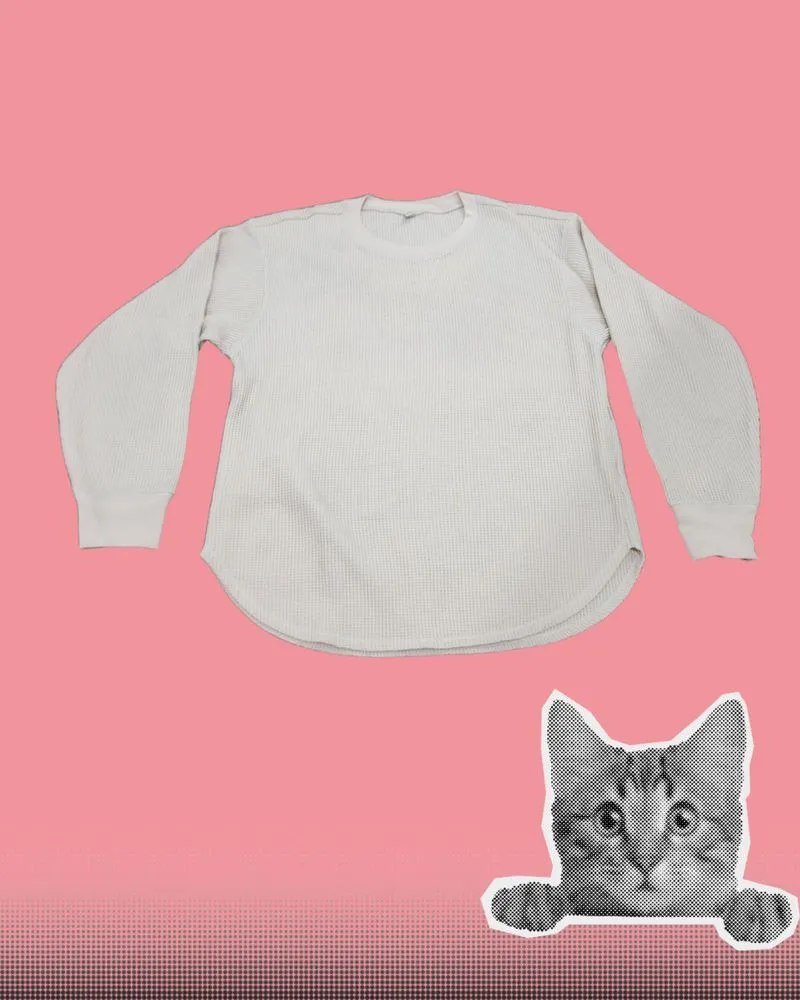 Uniqlo crewneck sweater longsleeve blush pink photo 1