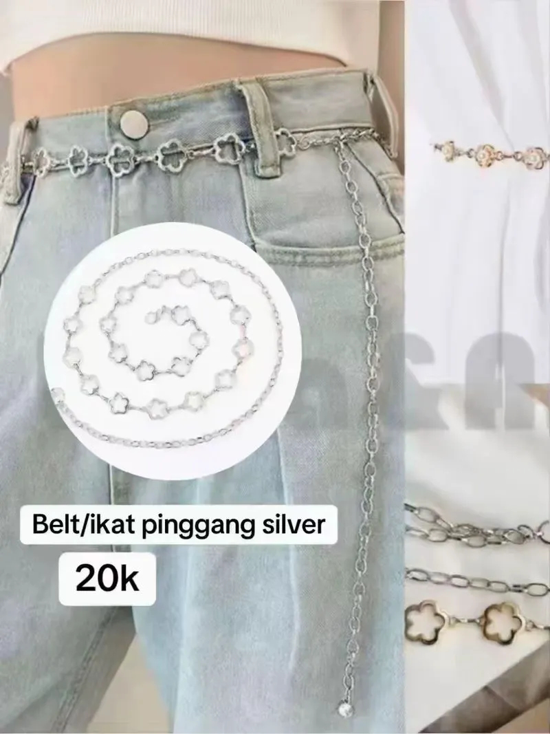 Belt atau ikat pinggang silver photo 1