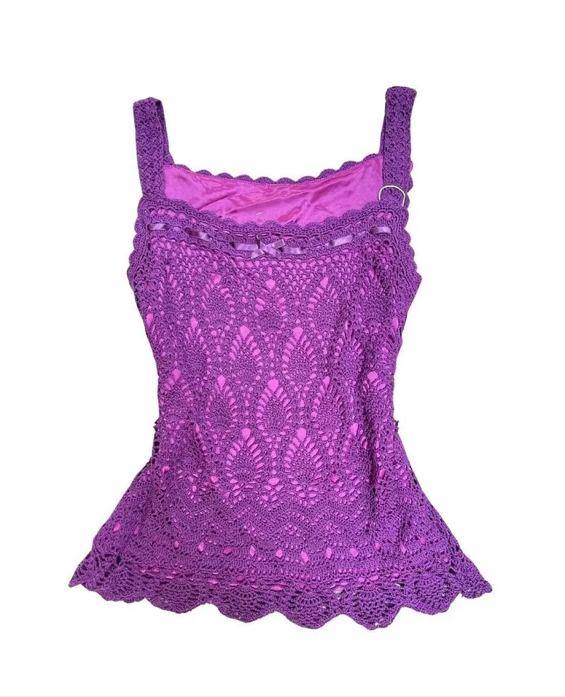purple knit tanktop photo 1