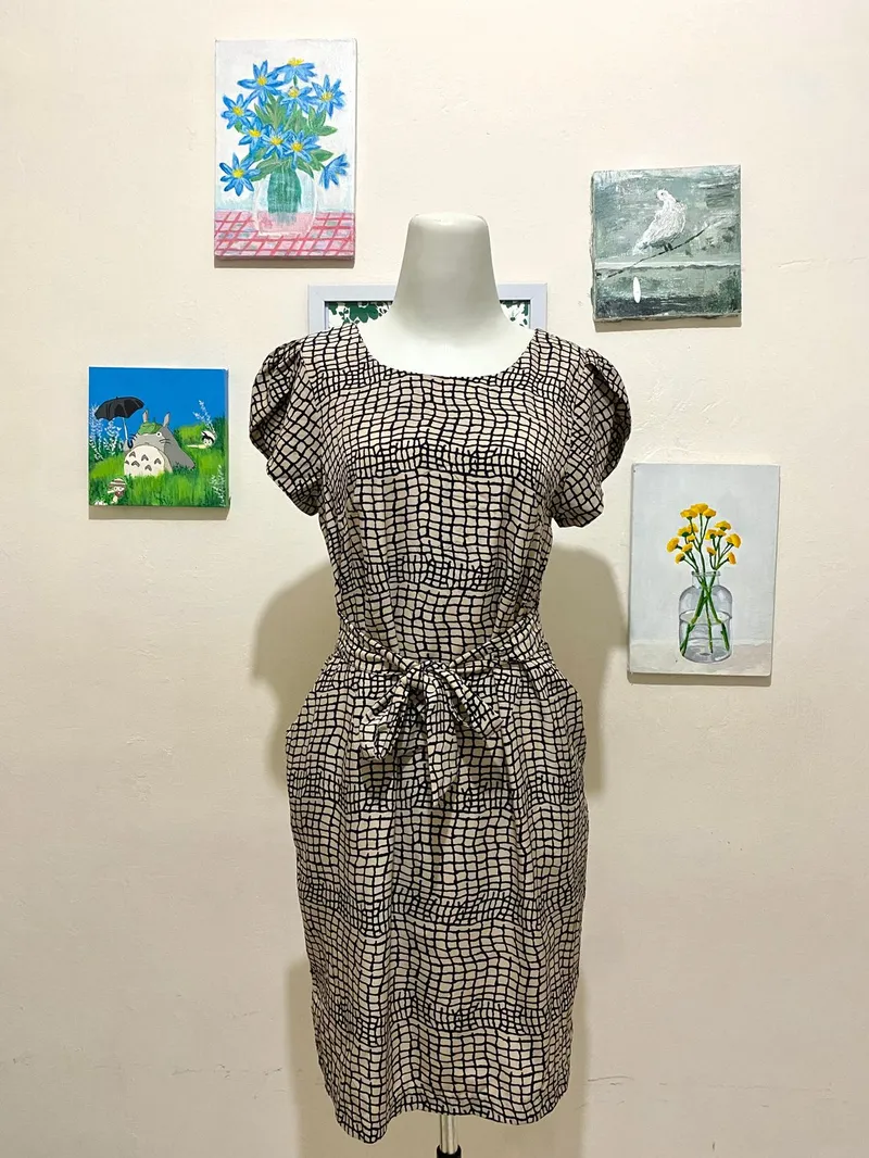 Vintage Coquette Casual dress Wanita cream photo 1
