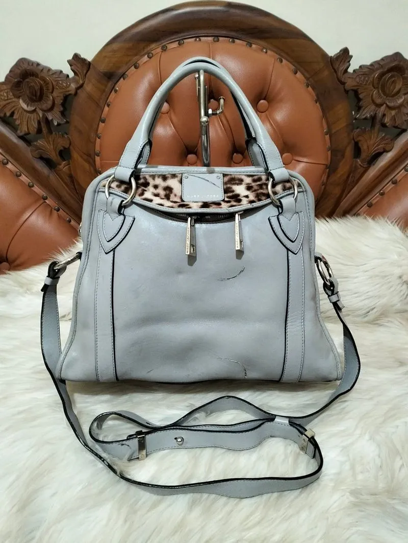Marc Jacobs Soft Blue Leather Satchel Bag photo 1