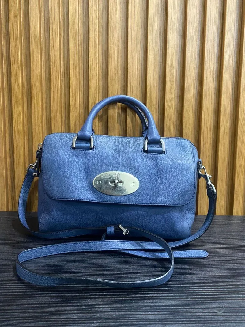 Mulberry Del Rey Blue Leather Satchel Bag photo 1