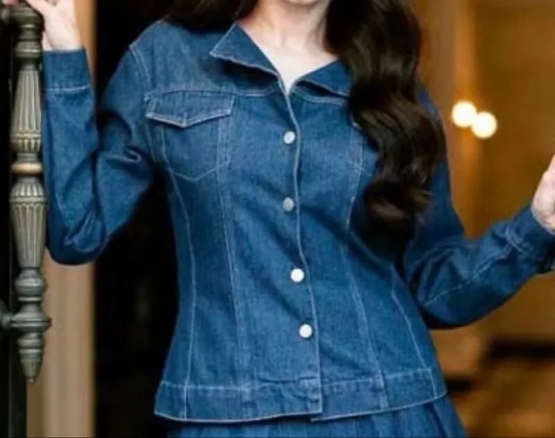 Enzy Storia X This Is April Atasan Wanita (denim top) not za photo 1