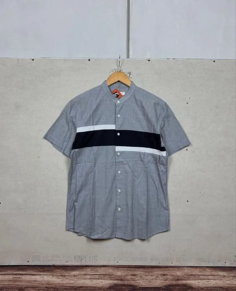 bang bang pattern stand collar shirt #FBSH201 photo 1