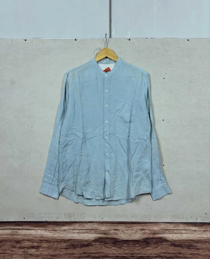 slower linen stand collar shirt #FBSH210 photo 1