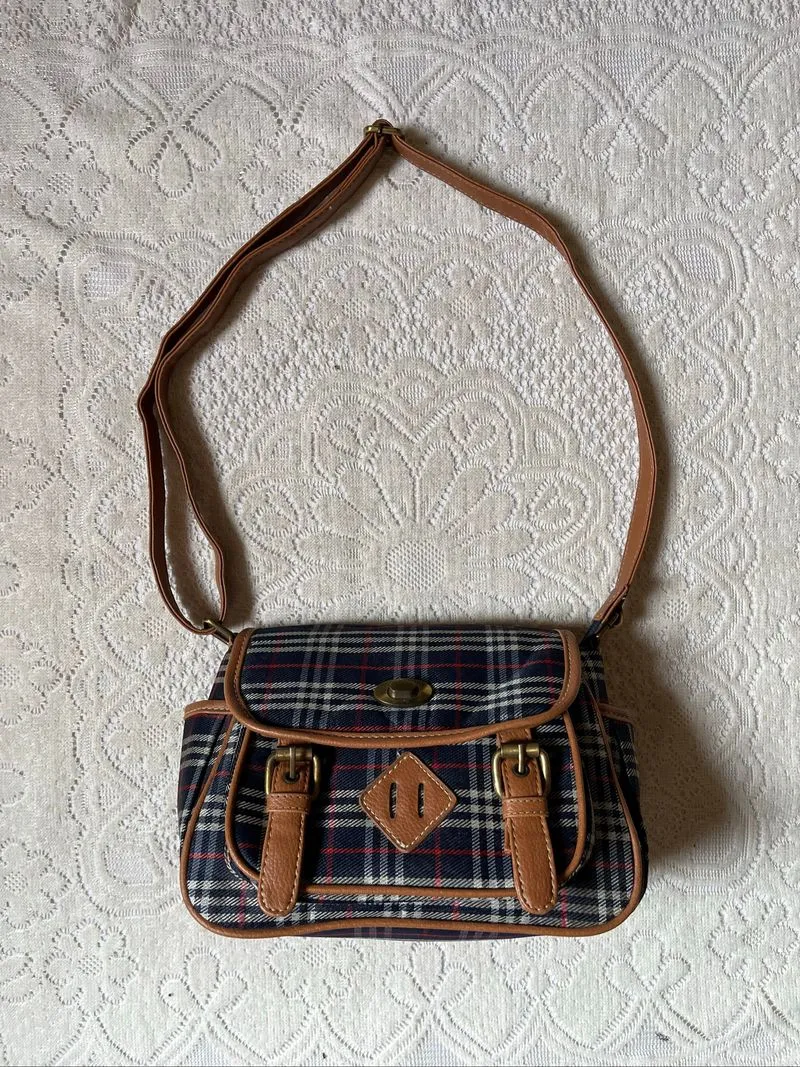 Sophie Martin Tartan Brown Sling Bag photo 1