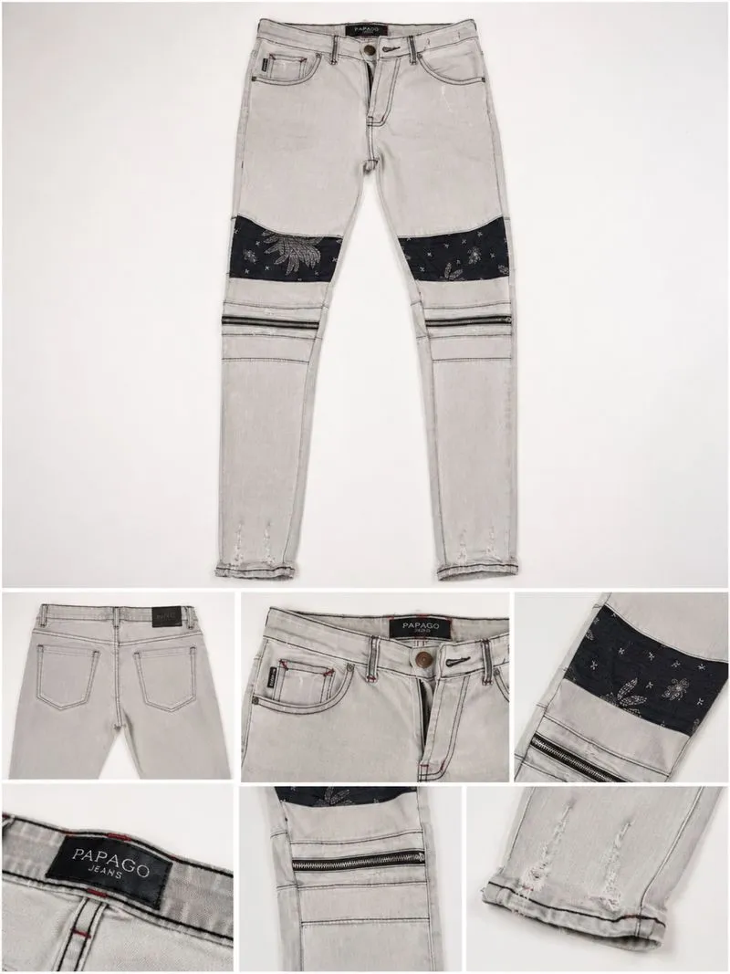 Denimitup Skinny Jeans Pria Light Gre photo 1