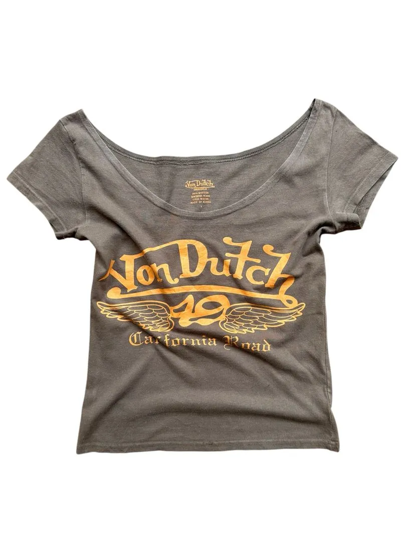 Vintage von dutch shoulder short sleeve tee kaos pendek photo 1