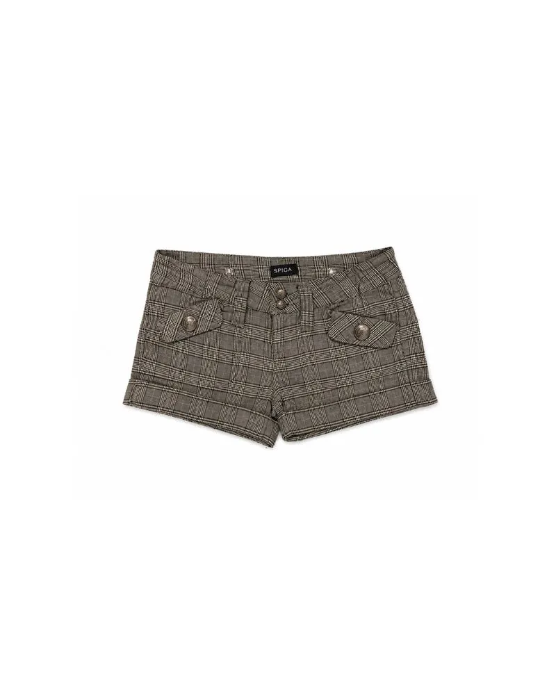 Hotpants Plaid Abu Wanita Vintage Style photo 1