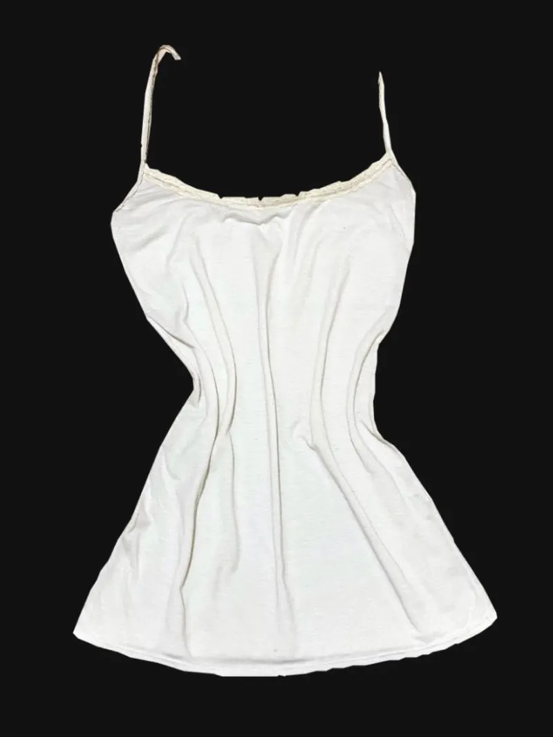 simple lace white tanktop photo 1