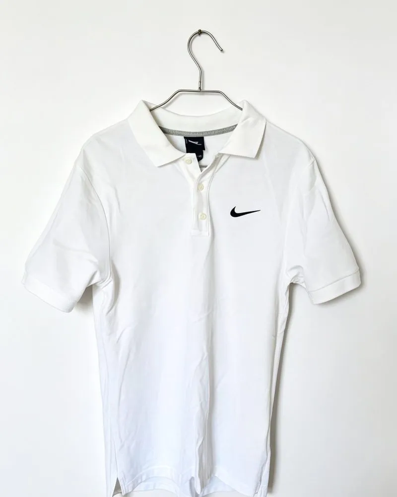 Kaos Polo Nike Putih Logo Swoosh - Ukuran M - Mulus & Elegan photo 1