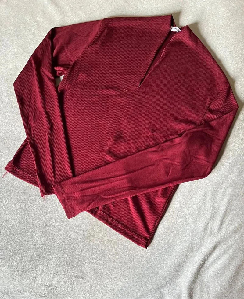 atasan wanita maroon photo 1