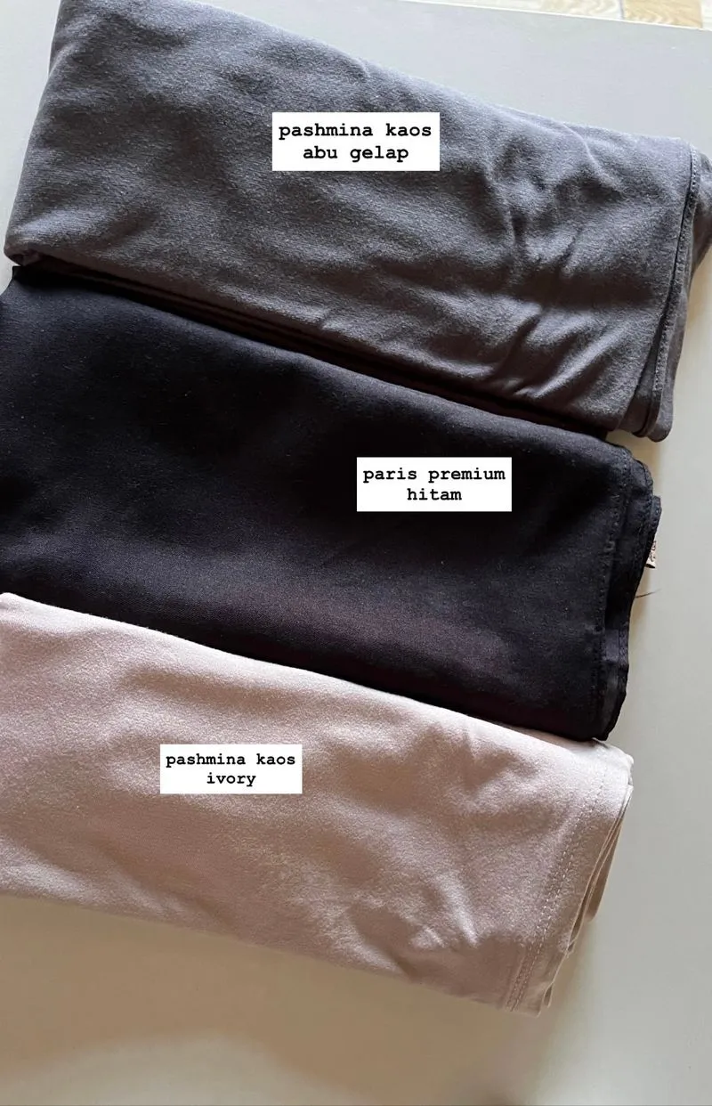 kerudung pashmina dan paris premium photo 1