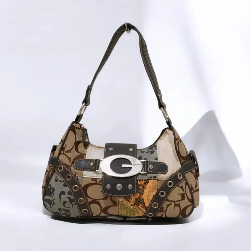 Vintage 00's / Y2K Unsigned Like A Guess Patchwork Hobo  photo 1
