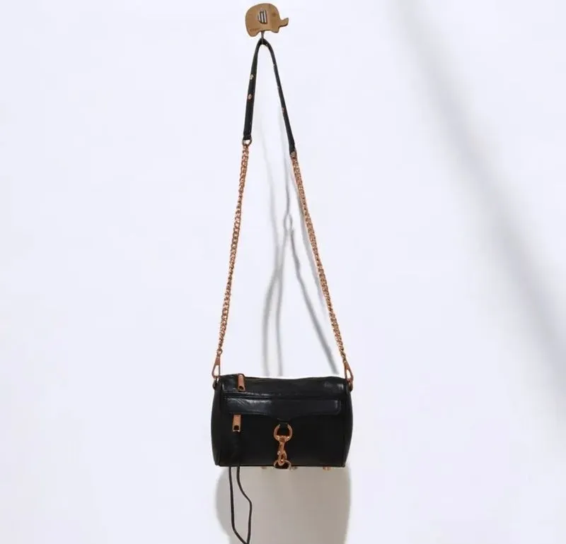 Rebecca Minkoff Mini M.A.C Black Full Genuine Leather Crossb photo 1