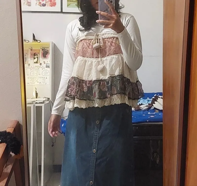 fairy layered top motif paisley morikei photo 1