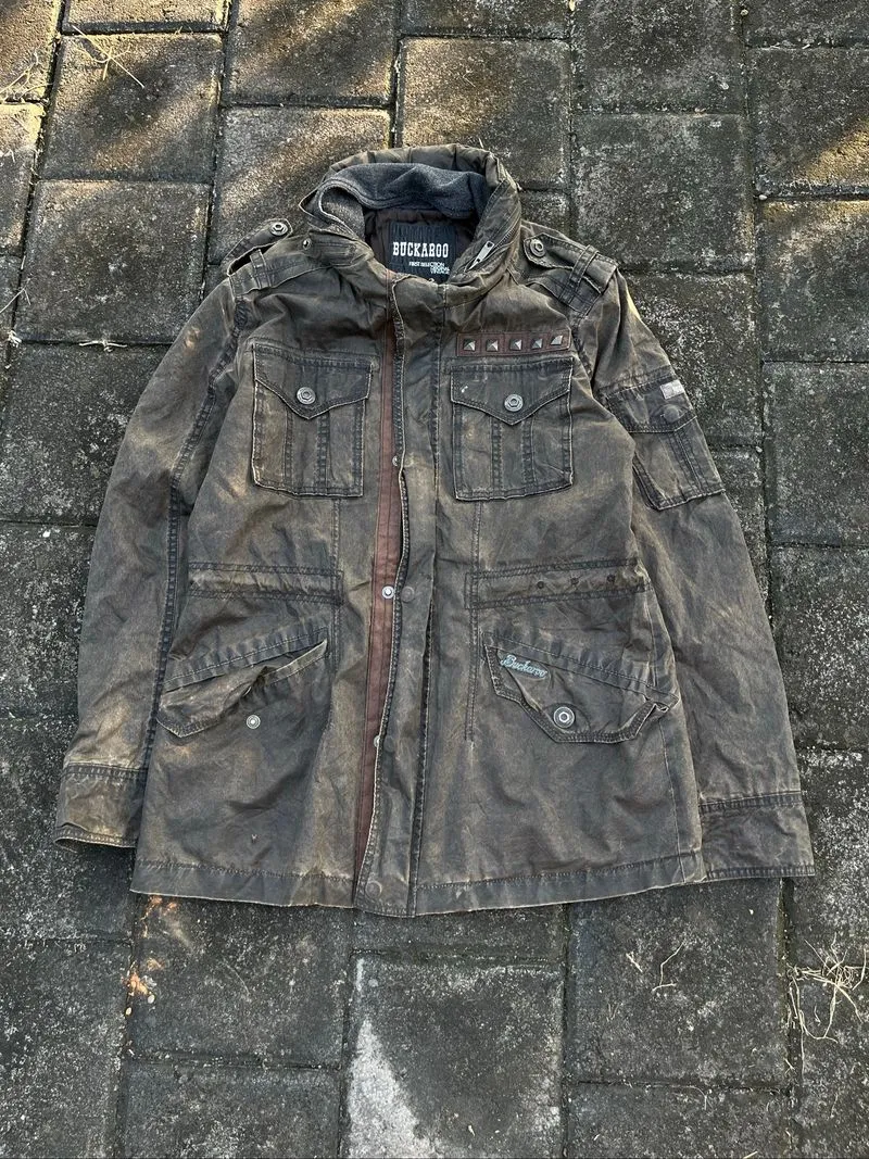vtgbuckaroojcketmilitaryparka rare photo 1