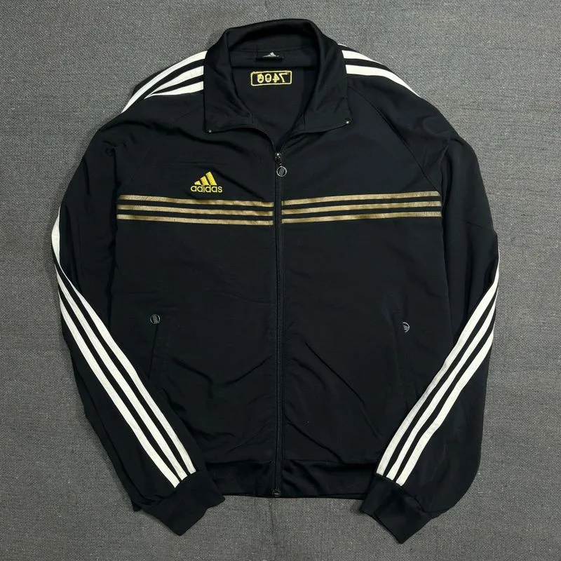 Adidas Vintage Sportswear Track jacket Pria gold black Preloved
