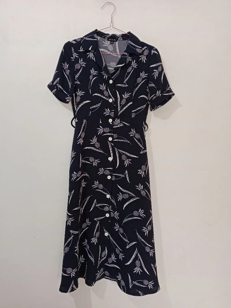 Casual Casual dress Wanita white navy photo 1
