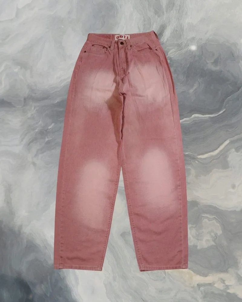 Celana Baggy Retro Pink Loose Jeans OOTJ photo 1