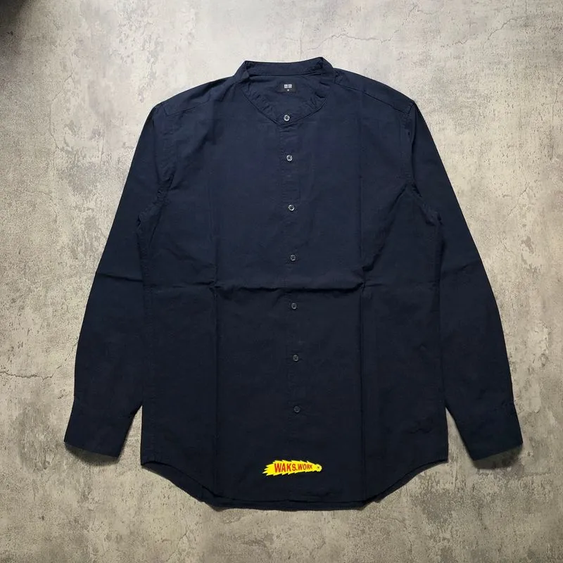 Kemeja Uniqlo Sanghai Navy photo 1
