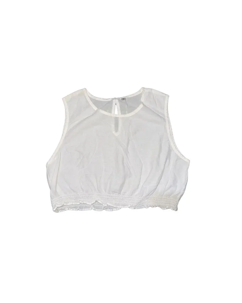 White sleeveless tank top photo 1