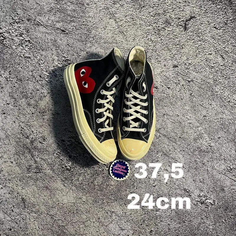 Converse 70s Hi CDG Black White photo 1