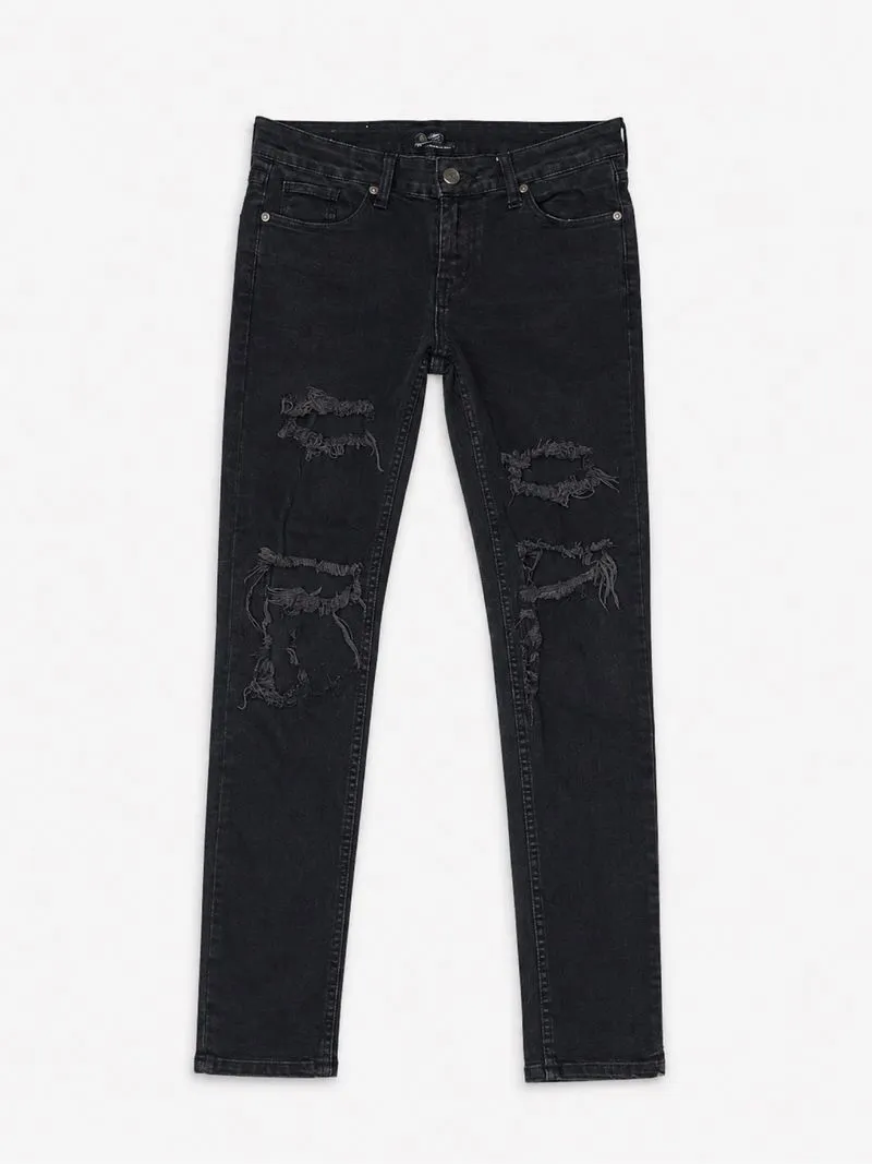 Cheap Monday Skinny Jeans Black Distressed photo 1