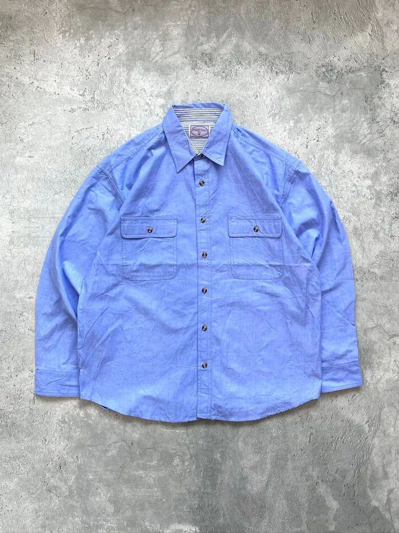 BLUE SHIRT DOUBLE POCKETS BY STREET POLO photo 1