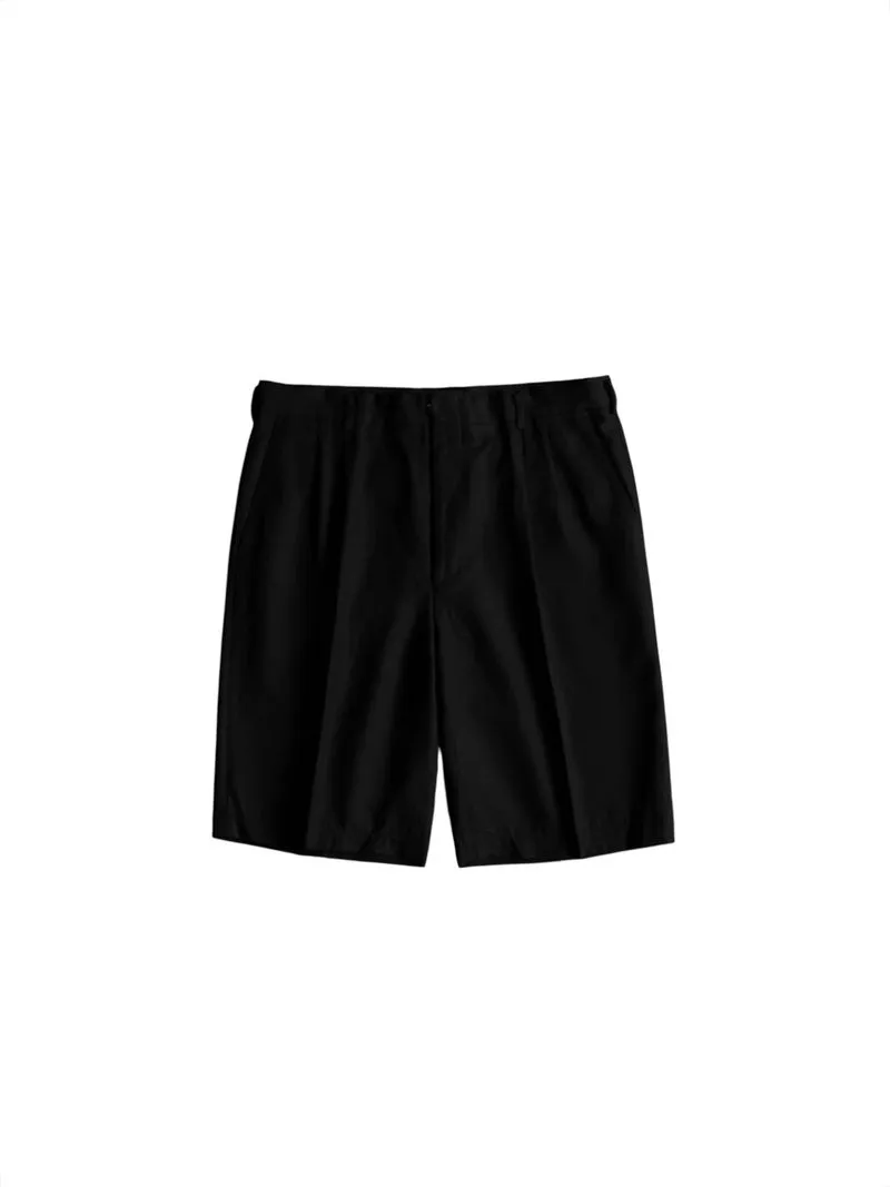 Crocodile tailored shorts black regular fit pants celana bah photo 1