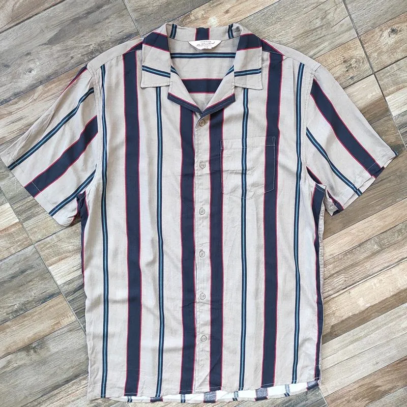 Kemeja open collar cotton on size L photo 1