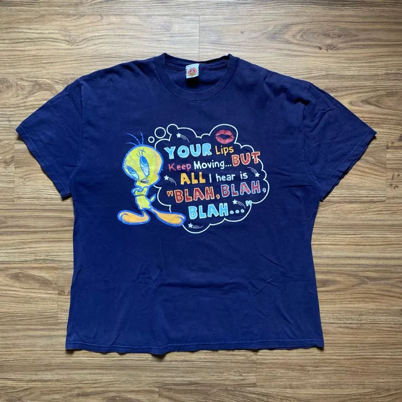 Vintage Y2K T-shirt Pria navy photo 1