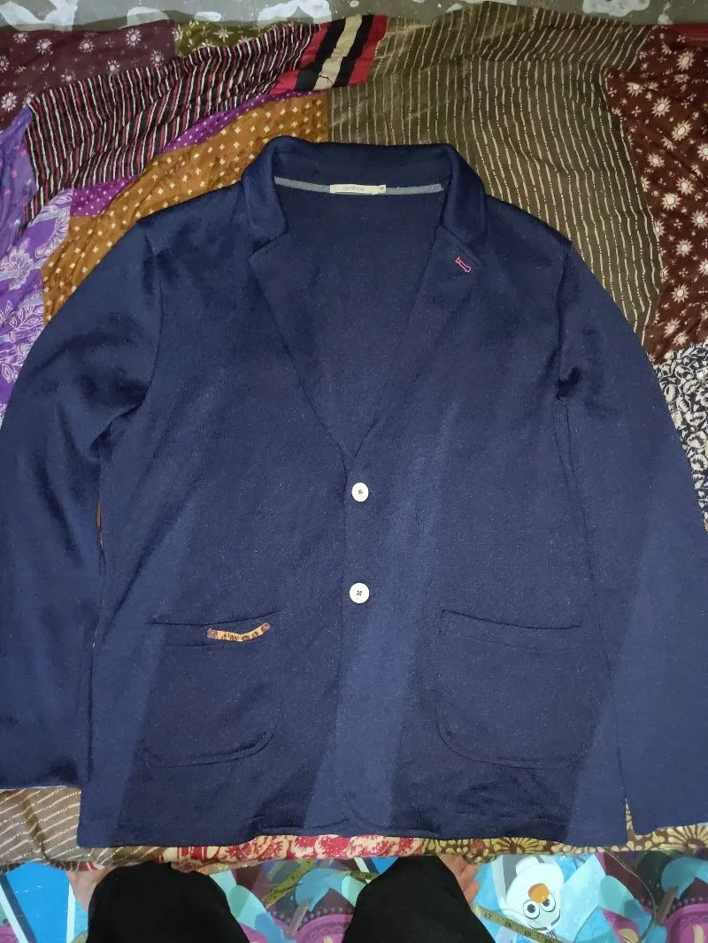 Japanese brand Vintage Casual Cardigan Pria navy photo 1
