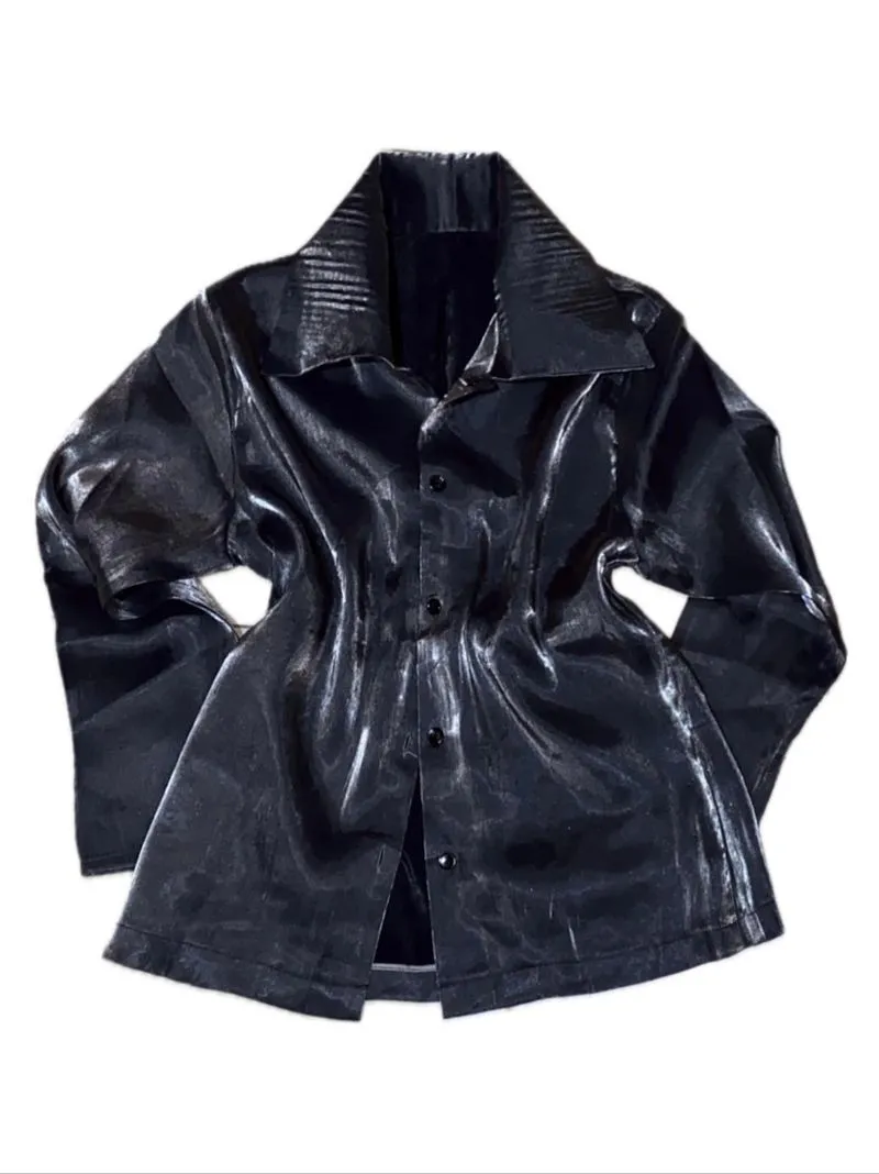 Satin blouse women photo 1