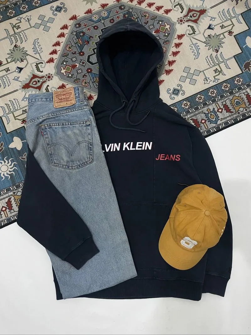 calvin klein reflective hoodie original photo 1