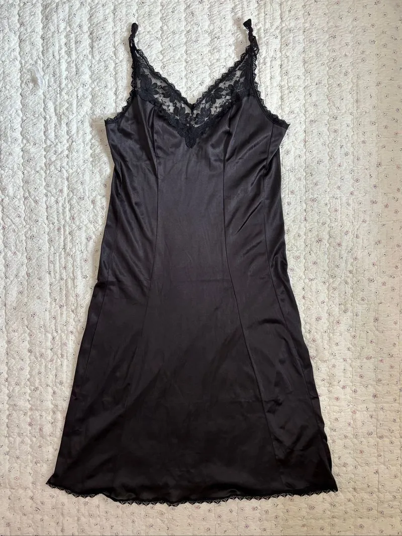 long dress lingerie sleepwear night gowns lace photo 1