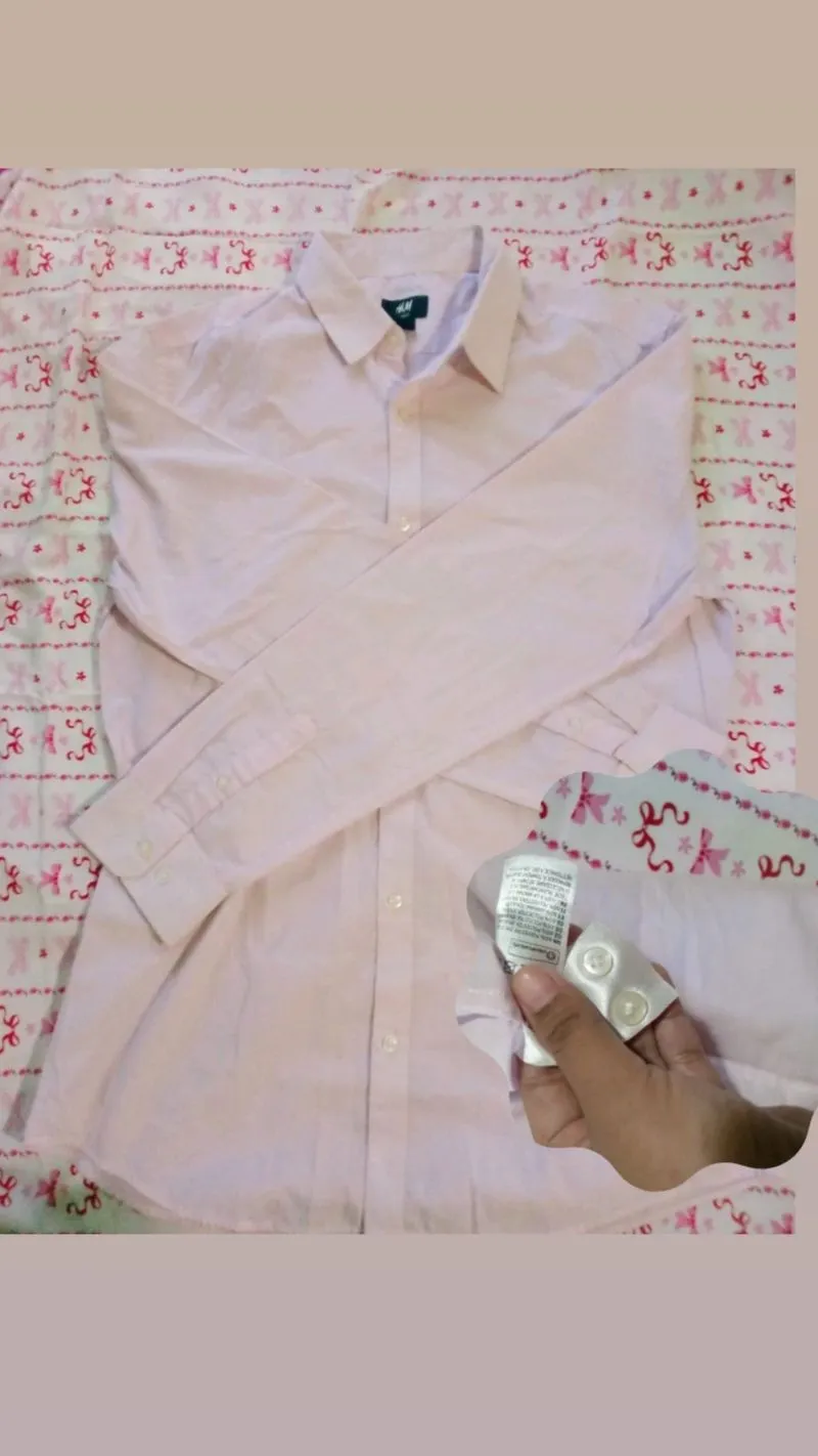 Kemeja h&m oversize softpink  photo 1