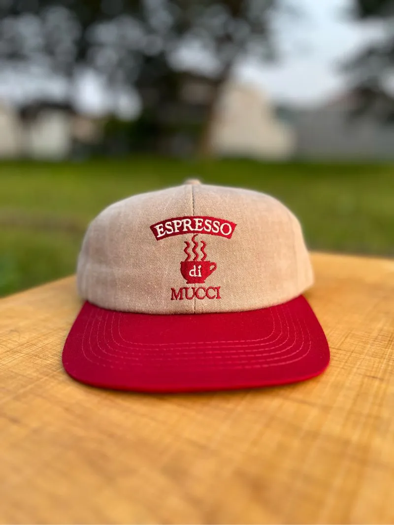 Vintage Hat Pria tan red photo 1