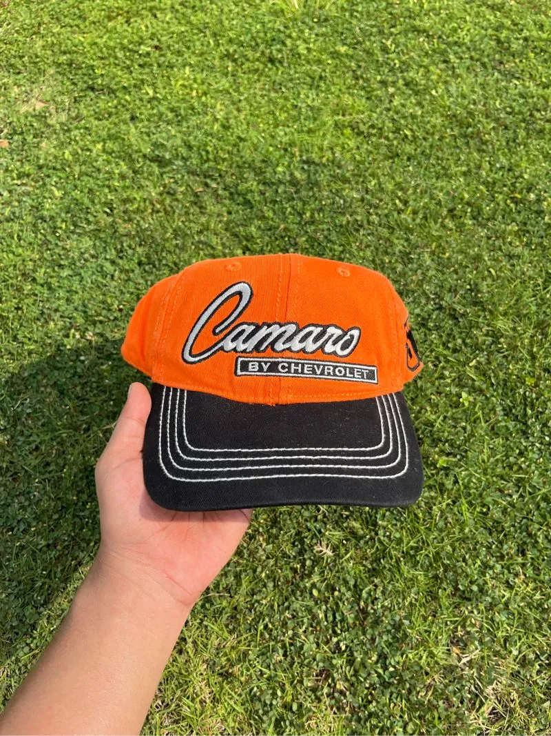 Vintage Hat Pria orange black photo 1