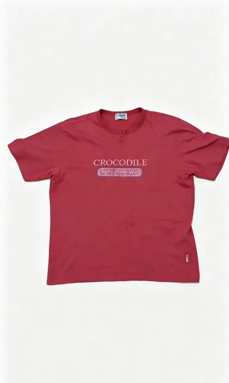 Kaos Crocodile Original Warna Merah Terak - Ukuran L - Mulus photo 1