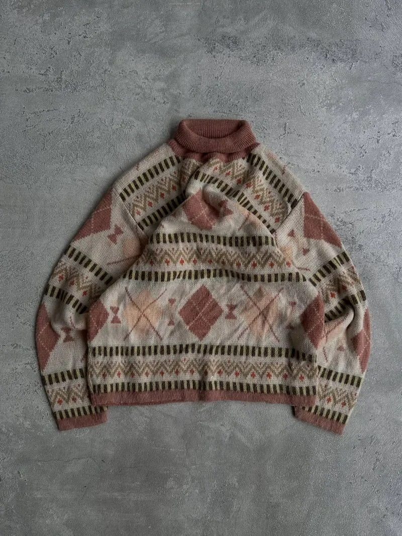 Bonitos knitwear vintage pattern grandpa sweater photo 1